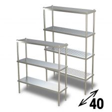 AISI 304 Stainless Steel Shelves 40 cm Depth
