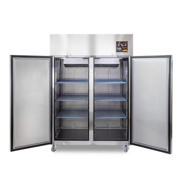 armadio-frigo-professionale-1400-litri-positivo-con-ruote-frontale-aperto
