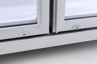 frigo vetrina verticale bibite 1050 litri chefline dettaglio  serrature porte battenti