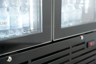 vetrinetta frigo bibite nera chvp725pbblk vetro temperato
