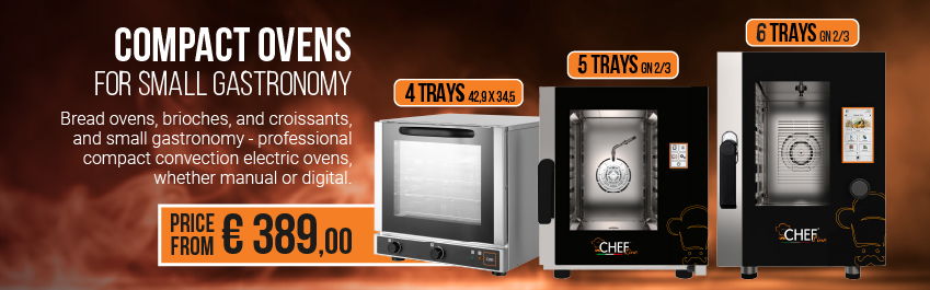 Compact ovens for small gastronomy starting from 429 euros