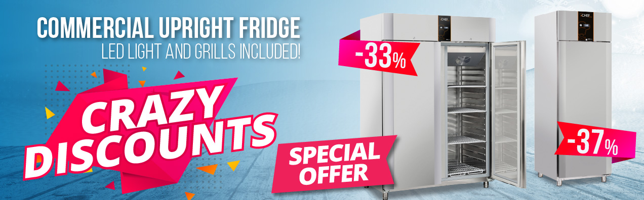 Crazy discounts! Refrigerated cabinets - LED light and grilles included in a special offer!