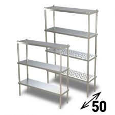 AISI 430 Stainless Steel Shelves 50 cm Depth