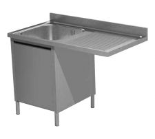 AISI 304 Commercial Stainless Steel Sinks With Void To Fit Undercounter Washer