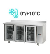 Kühltische mit Glastür – Normalkühlung (0°/+10°) ohne Aggregat