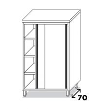 AISI 430 Stainless Steel 2-Sliding-Door Storage Cabinet Eko