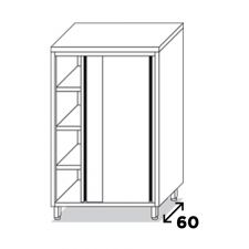 AISI 430 Stainless Steel 2-Sliding -Door Storage Cabinet Eko