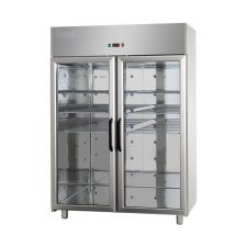 Chefook Commercial Upright Freezer 1400 -18°C/-22°C Double Glass Doors by Chefook