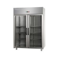 Commercial Upright Fridge 1200 0/+10°C With Double Glass Doors