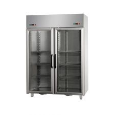 Commercial Fridge Freezer 1200 - 2 Glass Doors - Chefook