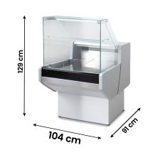 Static Serve Over Counter Padova with Flat Glass And Storage Depth 104 cm -1°C/+7°C