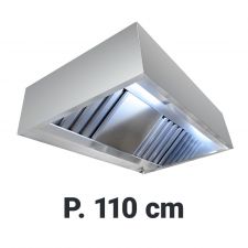 Commercial Extractor Hood 'Cubic', Depth 110 cm Without Motor
