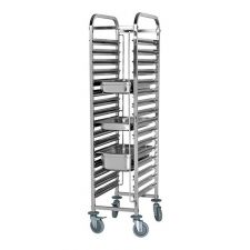 AISI 304 Stainless Steel 15 GN 1/1 Tray Rack Trolley