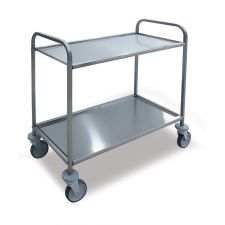 Stainless Steel Commercial Service Trolley 2 Shelves
