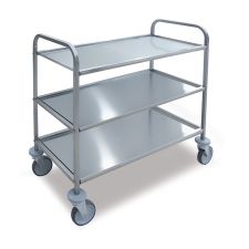 Stainless Steel Commercial Service Trolley 3 Shelves