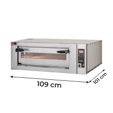 Commercial Electric Single Pizza Oven Top - 4 x 34cm-Diameter Pizzas - Digital