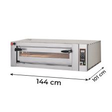 Commercial Electric Single Pizza Oven Top - 6 x 34cm-Diameter Pizzas - Digital 144 x 101 x 40cm