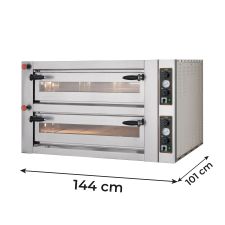 Commercial Electric Double Pizza Oven Top - 6+6