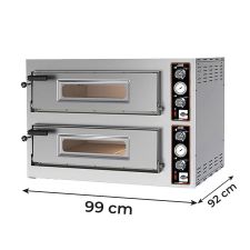 Commercial Electric Double Pizza Oven Max  - 4+4  x 34cm Diameter Pizzas
