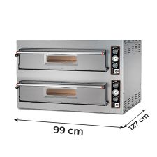 Commercial Electric Double Pizza Oven Max  - 6+6 x 34cm Diameter Pizzas
