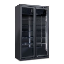 Refrigerated Display Case For Beverages Black 1050 Liters +1 / +10°C