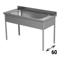 Freestanding Stainless Steel Pot Wash Sink Depth 60 cm