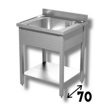 Freestanding Commercial Stainless Steel Single-Bowl Sink 