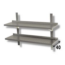AISI 304 Perforated Stainless Steel Double Wall  Shelf CH100RPF-004