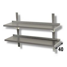 AISI 304 Smooth Stainless Steel Double Wall Shelf CH100RP-004