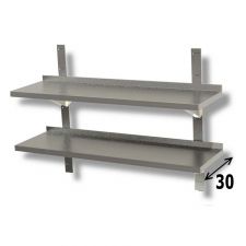 AISI 304 Smooth Stainless Steel Double Wall Shelf CH100RP-003