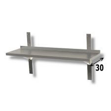Smooth Shelf In Stainless Steel AISI 304 Depth 30 cm