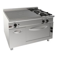 2-Burner Commercial Gas Range + Solid Top Hob + Commercial Electric Oven With Neutral Compartment 20GX9TP2FM+FE