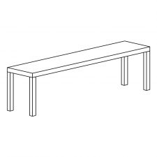Stainless Steel Single Tabletop Shelf 