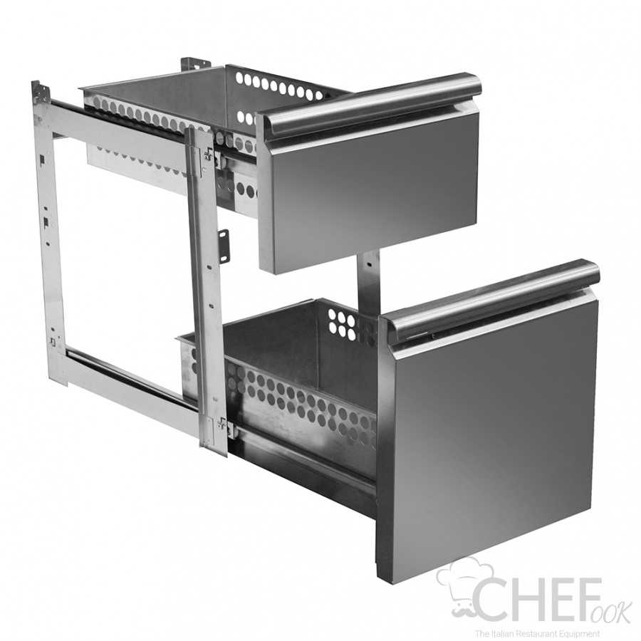 Image Supplement 2 Drawers 1/3 and 2/3 For Refrigerated Tables
