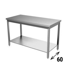 Top Stainless Steel Work Table Depth 60 cm