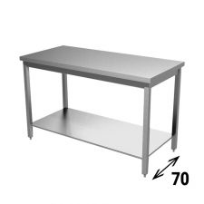 Stainless Steel Work Table Depth 70 cm Top Line