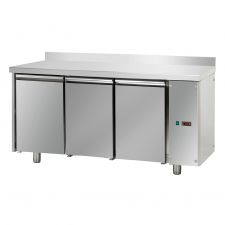 Kühltisch 3-Türig Aufkantung+Arbeitsplatte Für Splitaggegat TF03MIDSGAL