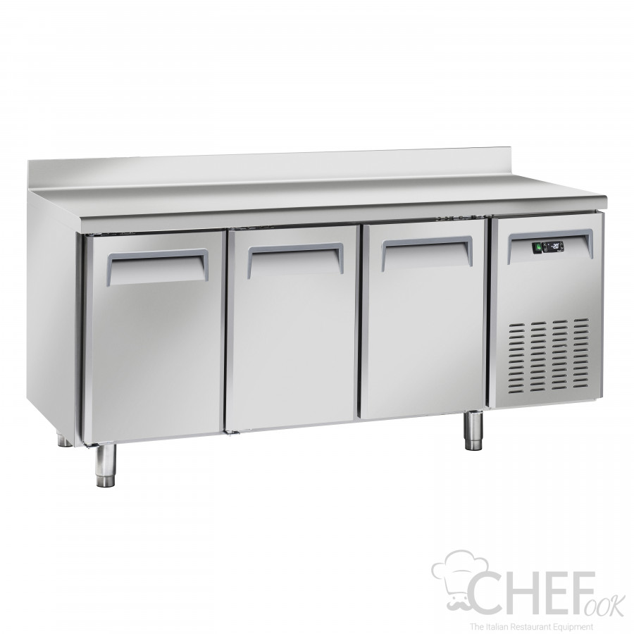 Image Professional Pastry Fridge Table with 3-Port Chefline Upstand