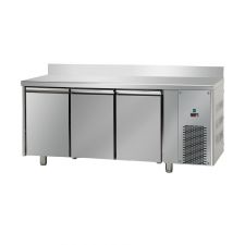 Tiefkühltisch 3-Türig mit Arbeitsplatte + Aufkantung TF03MIDBTAL