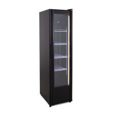 Refrigerated Display Case For Beverages 300 Liters Black Compact  +2 / +8°C