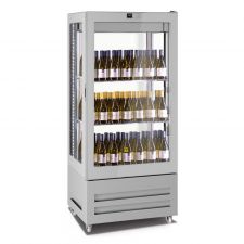 Commercial Wine Fridge 600 Liters (120 Bottles) +4°C/+18°C 4 Display Sides H 190 cm
