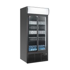 Refrigerated Display Case For Beverages Black 90cm +0/+10°C