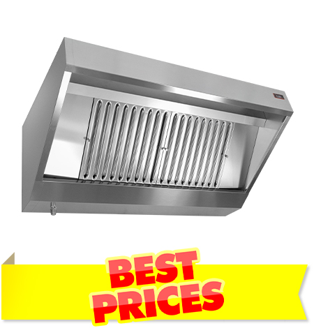 Wall Mounted Extractor Hoods Snack Series Aisi 304 Stainless Steel*BEST PRICES*